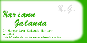 mariann galanda business card
